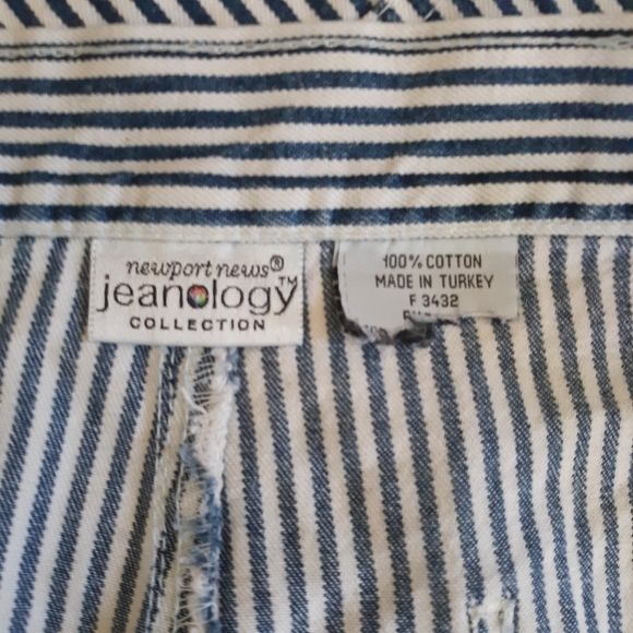 Vtg Newport news pinstripe cotton shorts sz 18 *B - Picture 4 of 4